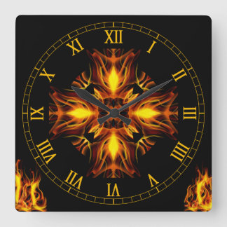 Celtic Cross ~ Out Of The Crucible ~ * ~ Square Wall Clock