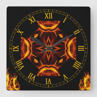 Celtic Cross ~ Out Of The Crucible ~ Square Wall Clock