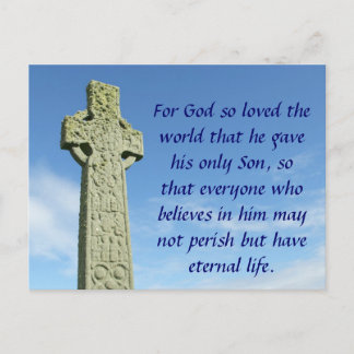 Celtic cross postcard