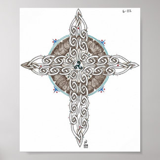 Celtic cross poster
