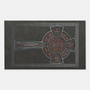 Celtic Cross Rectangular Sticker