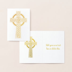 Celtic Cross Religious Foil Card