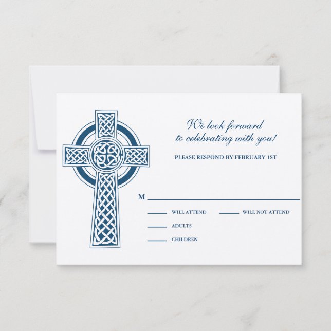 Celtic Cross RVSP Card (Front)