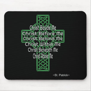 Celtic Cross Shirt St Patrick's Prayer Christian  Mouse Mat