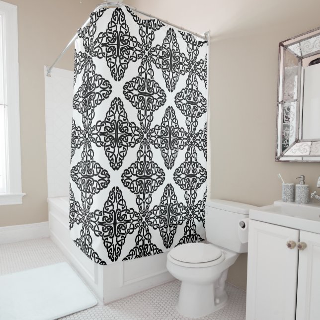 celtic cross shower curtain (In Situ)