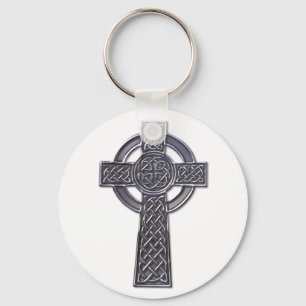 Celtic Cross - Silver Key Ring