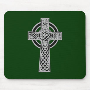 Celtic Cross - Silver Mouse Mat
