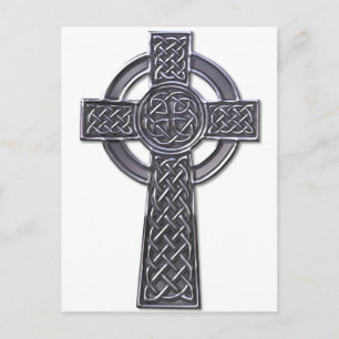 Celtic Cross - Silver Postcard