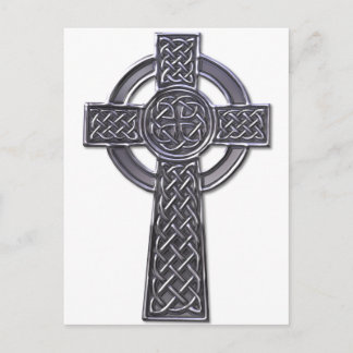 Celtic Cross - Silver Postcard
