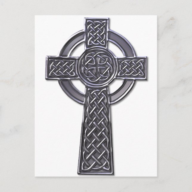 Celtic Cross - Silver Postcard (Front)