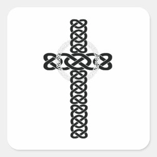 Celtic Cross Square Sticker