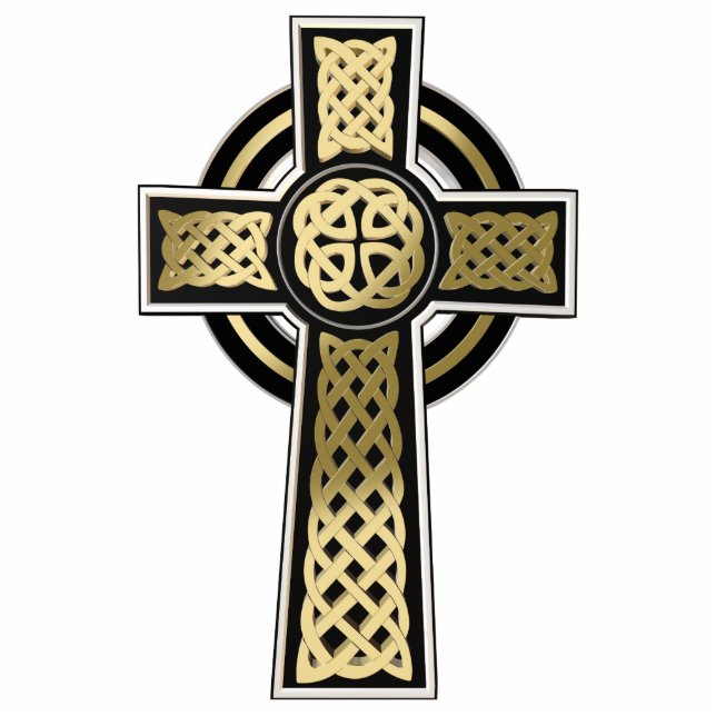 Celtic cross standing photo sculpture (Front)