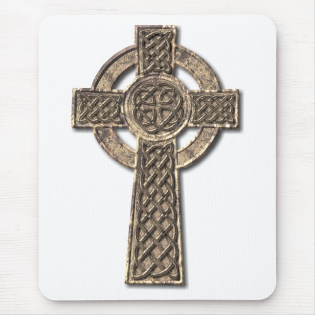 Celtic Cross - Stone Mouse Mat (Front)