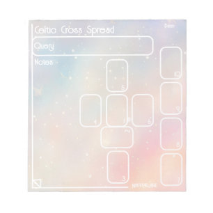 Celtic Cross Tarot Spread (medium, pastel) Notepad