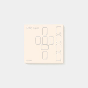 Celtic Cross Tarot Spread (small, simple gold) Post-it Notes