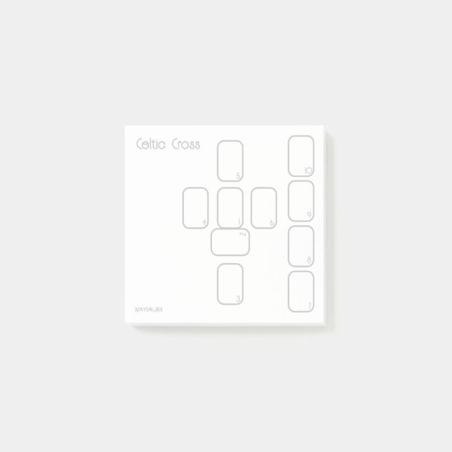 Celtic Cross Tarot Spread (small, simple) Post-it Notes (Front)