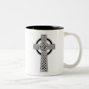 Celtic Cross Two-Tone Coffee Mug