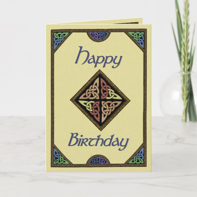 Celtic Design Birthday Card (Front)