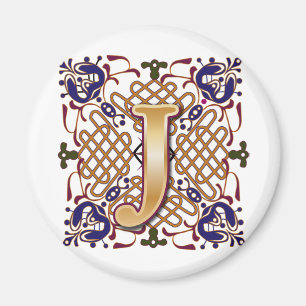 Celtic Design Letter J Magnet
