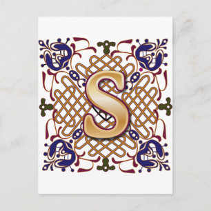 Celtic Design Letter S Postcard