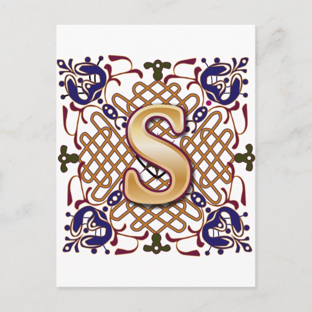 Celtic Design Letter S Postcard (Front)