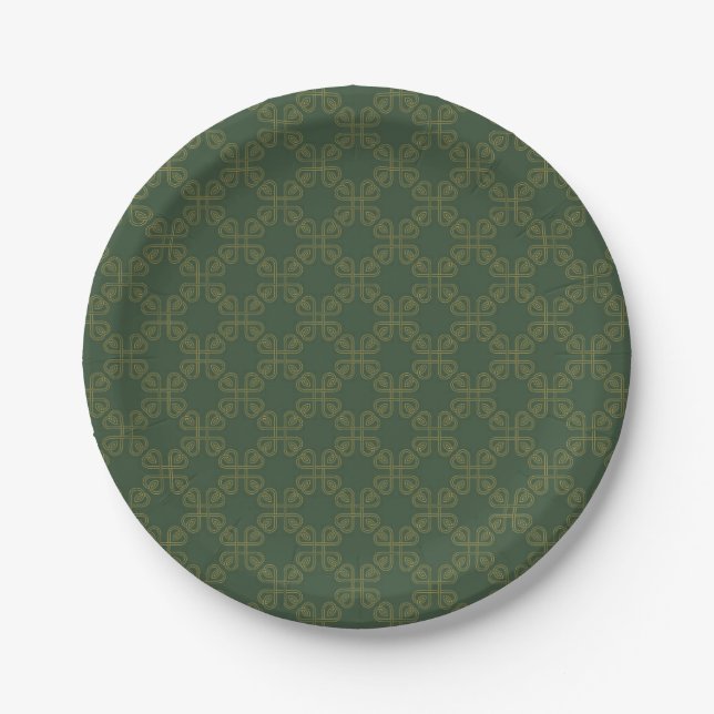 Celtic Design Pattern Paper Plate (Front)