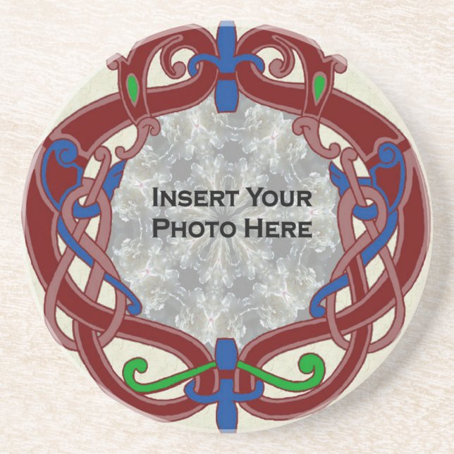 Celtic Design Photo Template Coaster (Front)