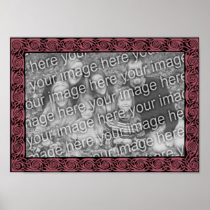 Celtic Design Plum Frame Add Your Photo  Poster
