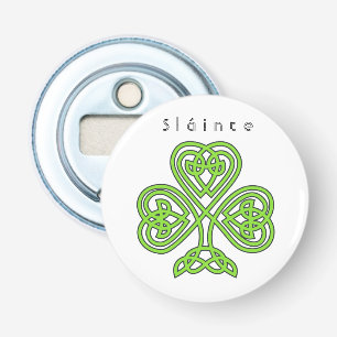 Celtic Design Shamrock St. Patrick's Day Slainte Bottle Opener