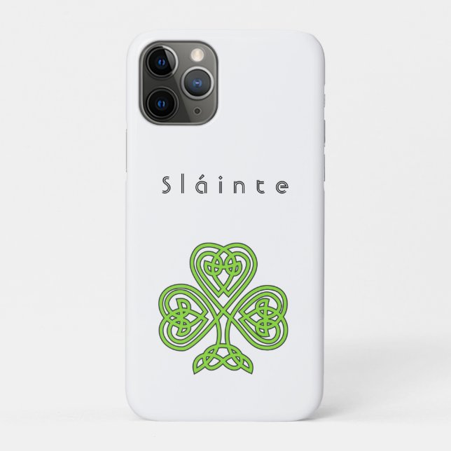 Celtic Design Shamrock St. Patrick's Day Slainte Case-Mate iPhone Case (Back)