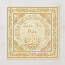 Celtic Design With Claddagh Wedding Save The Date