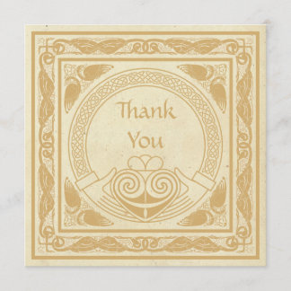 Celtic Design With Claddagh Wedding Thank You Card