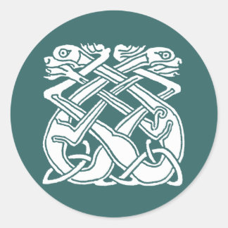 Celtic Dogs Classic Round Sticker