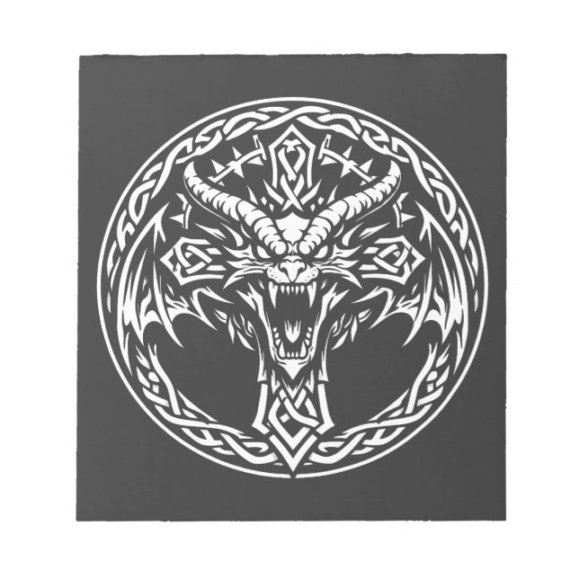 Celtic Dragon Emblem by BurnsInHell Notepad (Front)