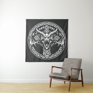 Celtic Dragon Emblem by BurnsInHell Tapestry