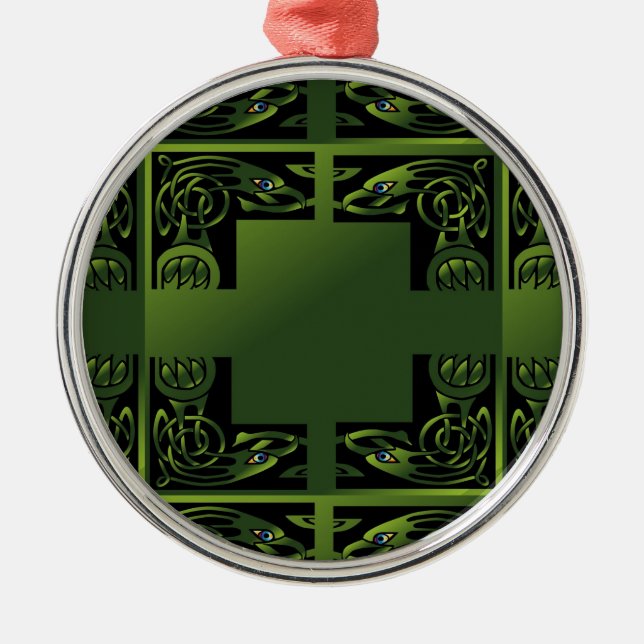 Celtic Dragon Metal Tree Decoration (Front)