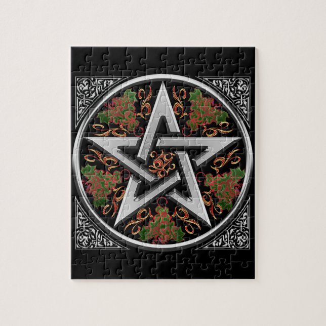 Celtic Dragon Pentagram Jigsaw Puzzle (Vertical)