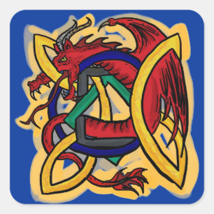 Celtic dragon stickers