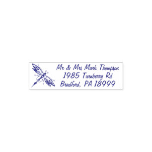 Celtic Dragonfly Return Address self-inking Stamp