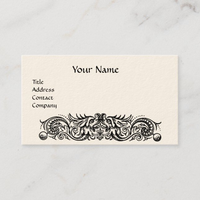 CELTIC DRAGONS MONOGRAM BUSINESS CARD (Front)