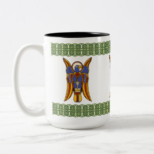 Celtic Eagle Two-Tone Coffee Mug