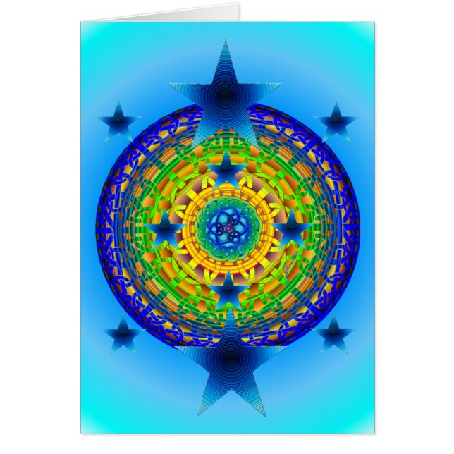 Celtic Earth Orb Blank Card (Front)