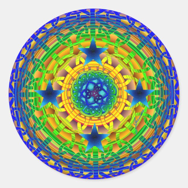 Celtic Earth Orb Sticker (Front)