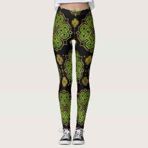 Celtic Endless Knot - Shamrock Four-leaf Clover Leggings