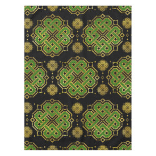 Celtic Endless Knot - Shamrock Four-leaf Clover Tablecloth
