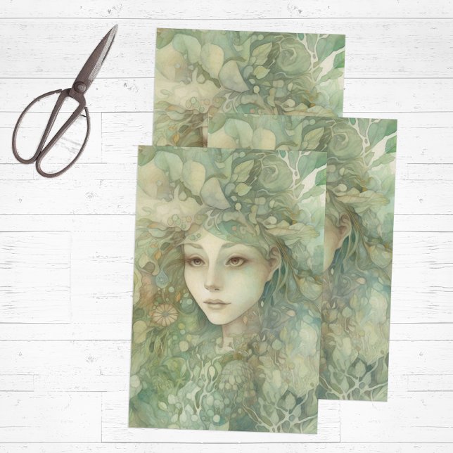 Celtic Fairytale Tissue Paper (Fairy tissue paper for gift wrapping or decoupage)