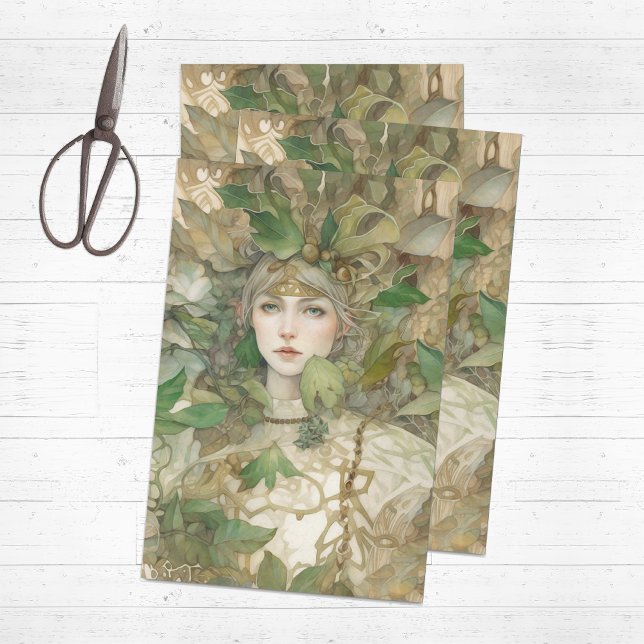 Celtic Fairytale Tissue Paper (Fairy tissue paper for gift wrapping or decoupage)