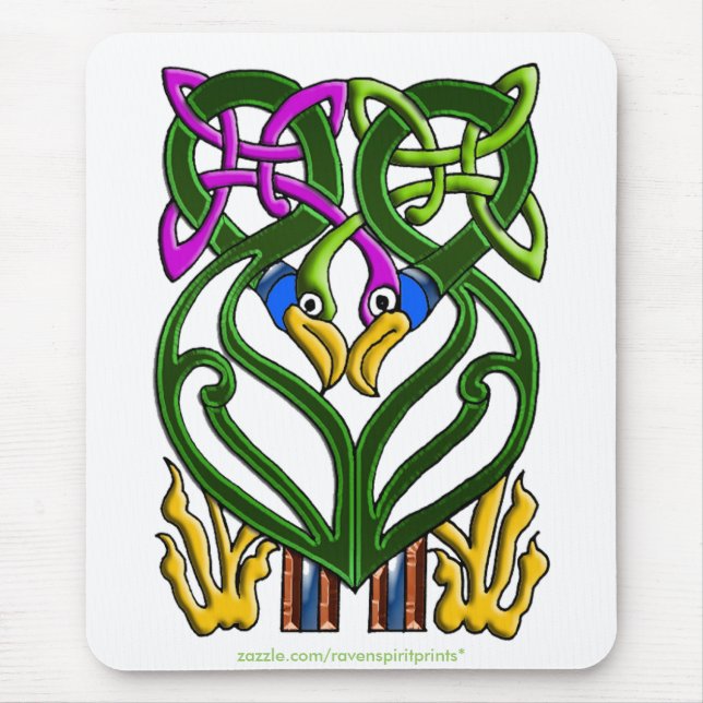 CELTIC FANTASY BIRD Design Mouse Mat (Front)