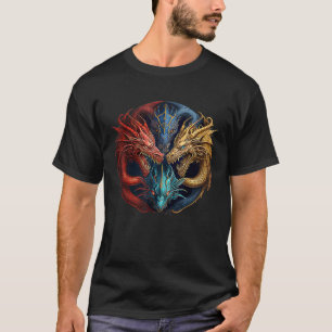 Celtic Fantasy Rainbow Dragons T-Shirt