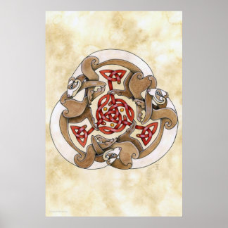 Celtic Ferret Triskel Poster